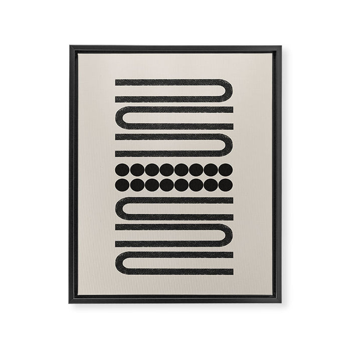Abstract Woodblock Art Framed Canvas Print Gallery Image 1