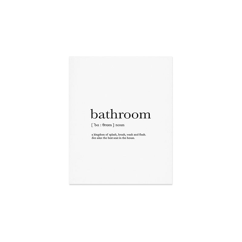 Bathroom definition Art Print Gallery Image 1