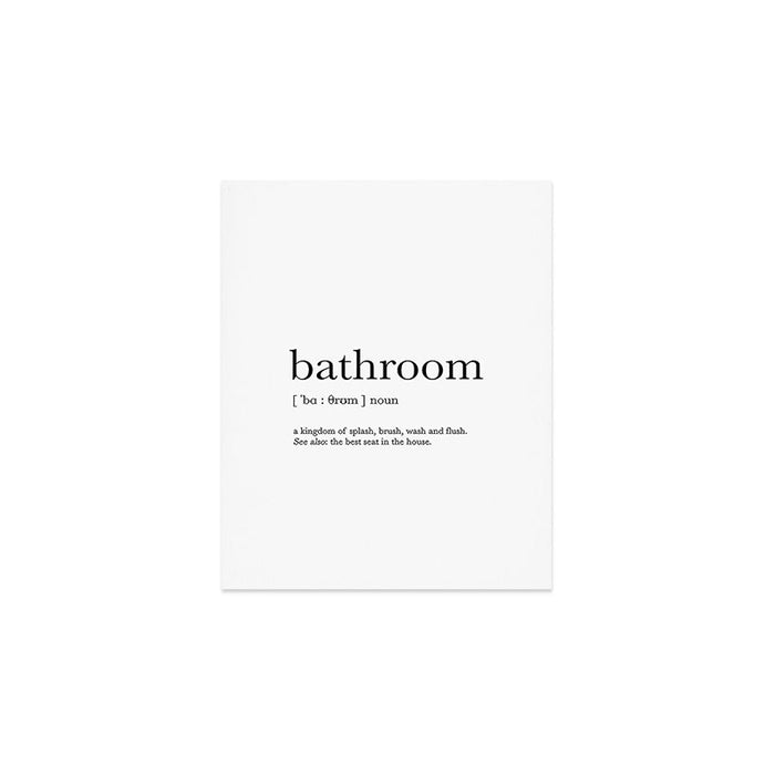 Bathroom definition Art Print Gallery Image 1
