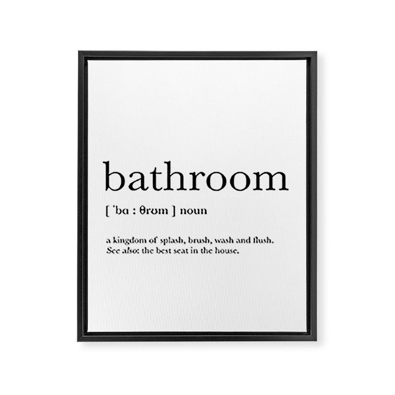 Bathroom definition Framed Canvas Print Gallery Image 6