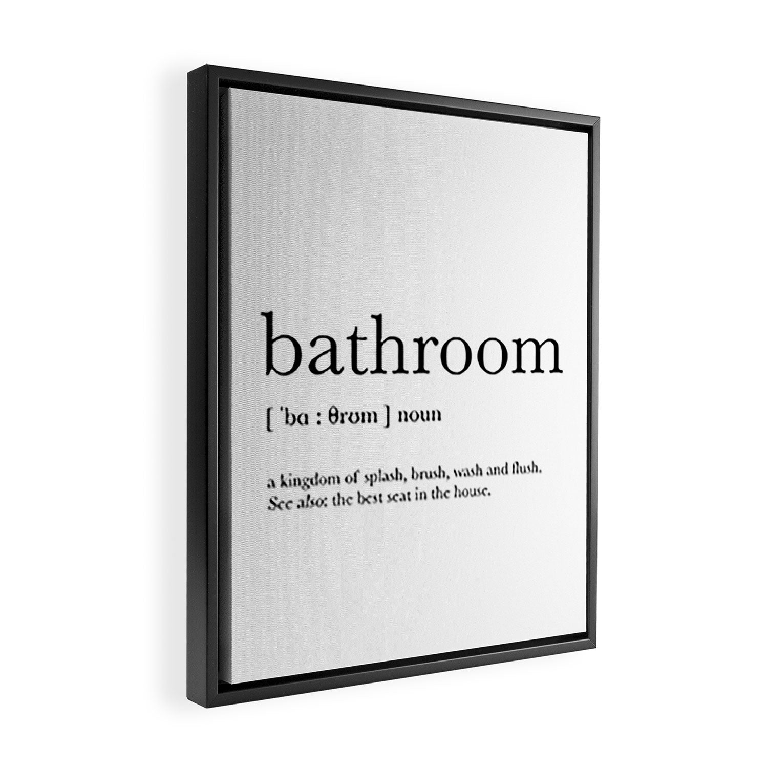 Bathroom definition Framed Canvas Print Gallery Image 2