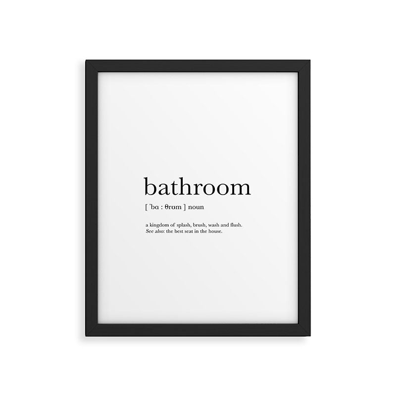 Bathroom definition Framed Art Print Gallery Image 5