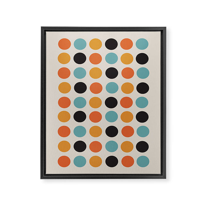 Bauhaus dots Framed Canvas Print Gallery Image 1