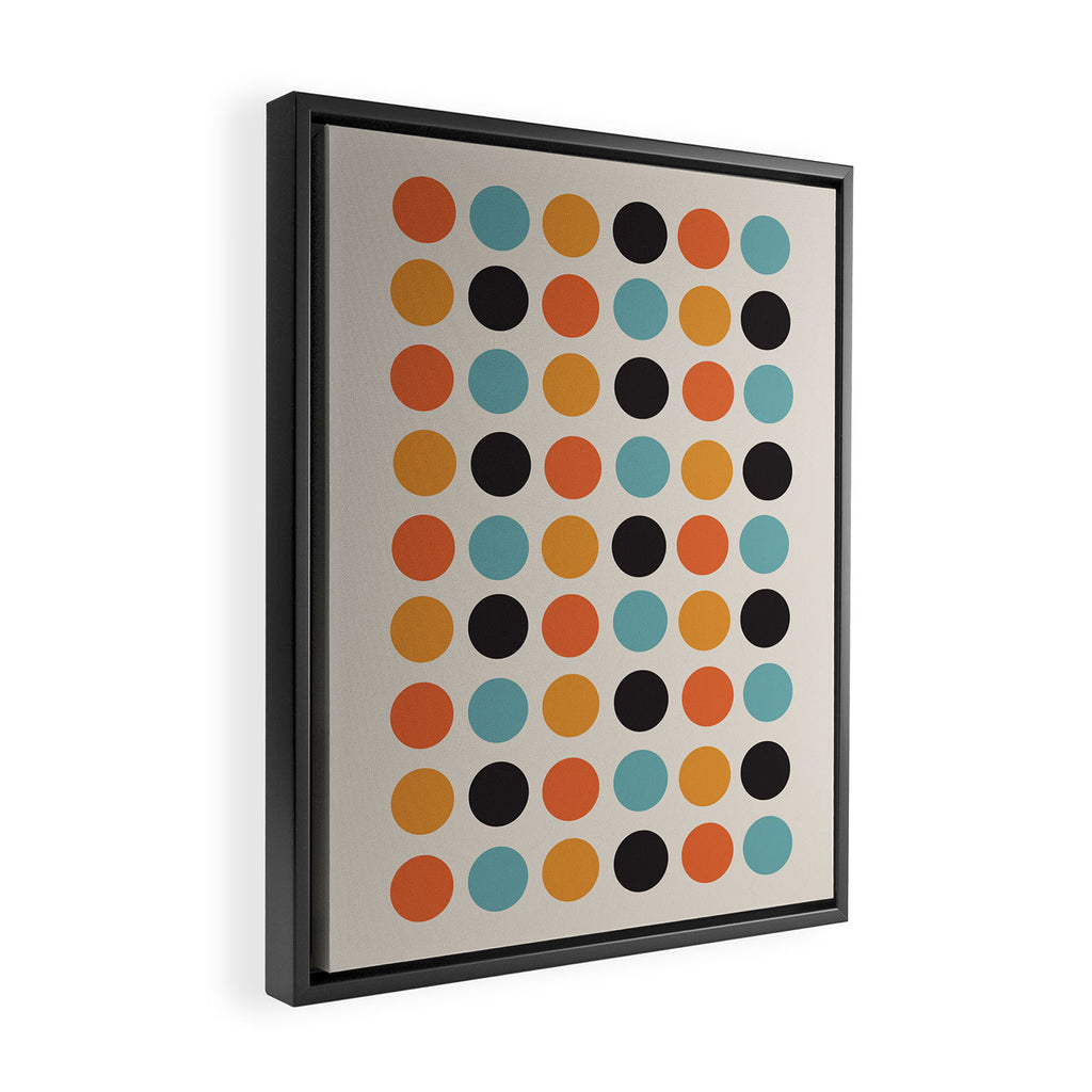 Bauhaus dots Framed Canvas Print Gallery Image 2