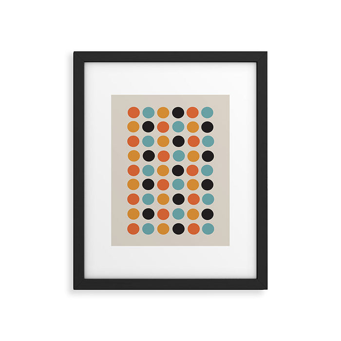 Bauhaus dots Framed Art Print Gallery Image 1