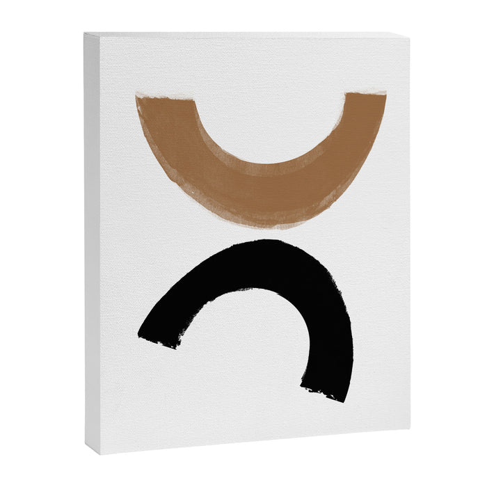 Beige and Black Collage Canvas Print Gallery Image 1