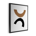 Beige and Black Collage Framed Canvas Print Gallery Image 2