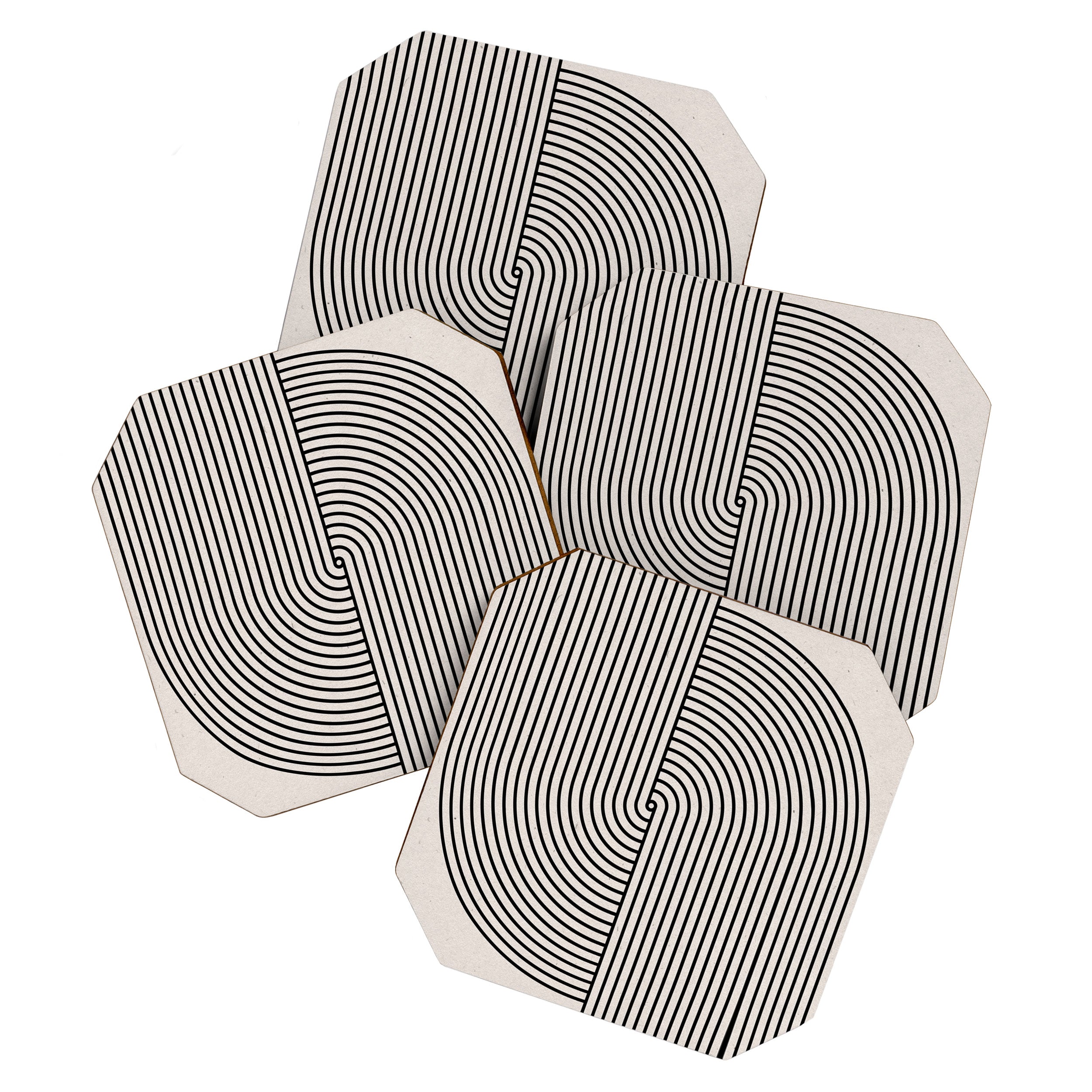 Beige Neutral Retro Balance  Coaster Gallery Image 1