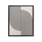 Beige Neutral Retro Balance  Framed Canvas Print Gallery Image 6
