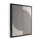Beige Neutral Retro Balance  Framed Canvas Print Gallery Image 2