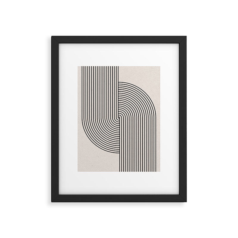 Beige Neutral Retro Balance  Framed Art Print Gallery Image 5