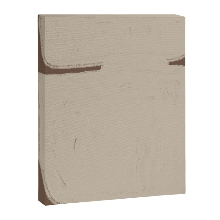 Beige Organic Modern Shape Canvas Print Gallery Image 1