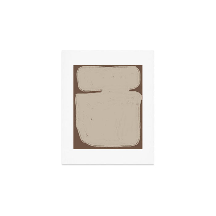 Beige Organic Modern Shape Art Print Gallery Image 1