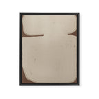 Beige Organic Modern Shape Framed Canvas Print Gallery Image 6
