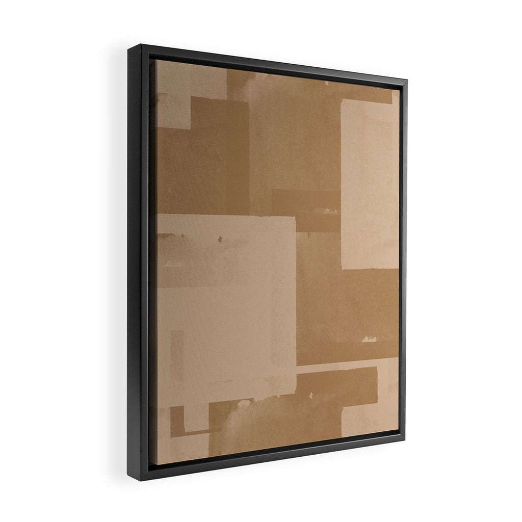 Beige Paper Cut Framed Canvas Print Gallery Image 2