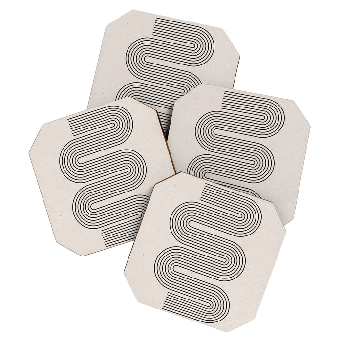 Beige Soft Organic Texture Modern Coaster Gallery Image 1