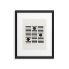 Black and Beige Modern Craft Design Retro Stripes and Circles Framed Art Print Gallery Image 6