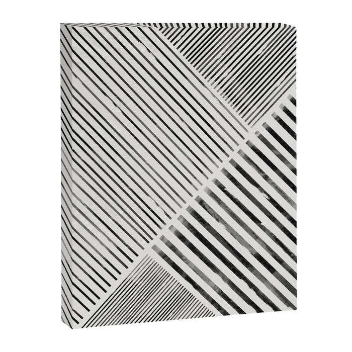 Black and White Stripes, Abstract Canvas Print Gallery Image 1
