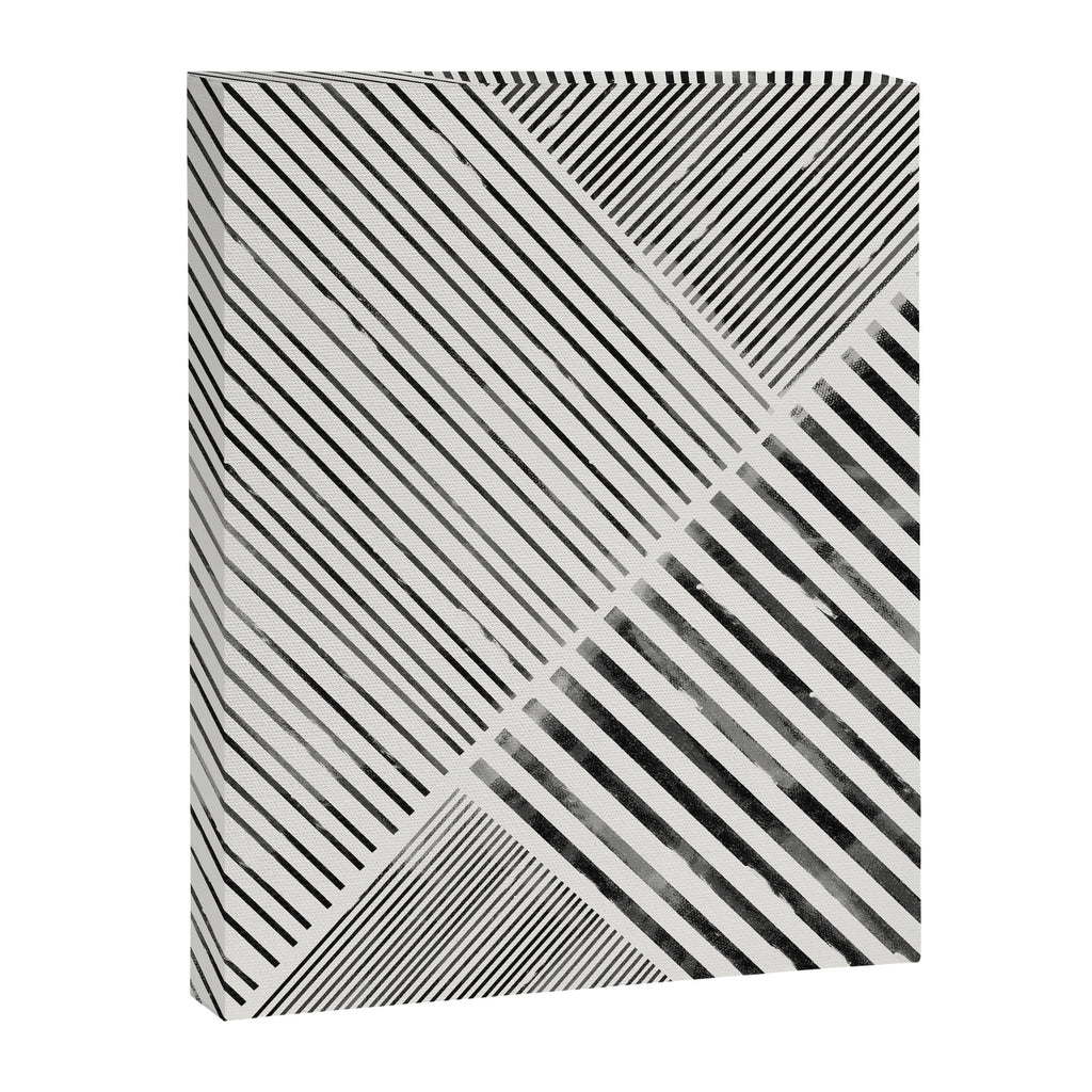 Black and White Stripes, Abstract Canvas Print Gallery Image 6