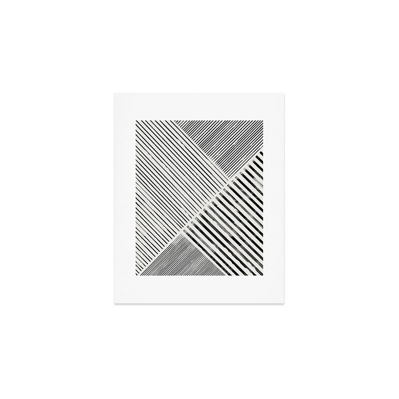 Black and White Stripes, Abstract Art Print Gallery Image 1
