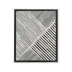 Black and White Stripes, Abstract Framed Canvas Print Gallery Image 6