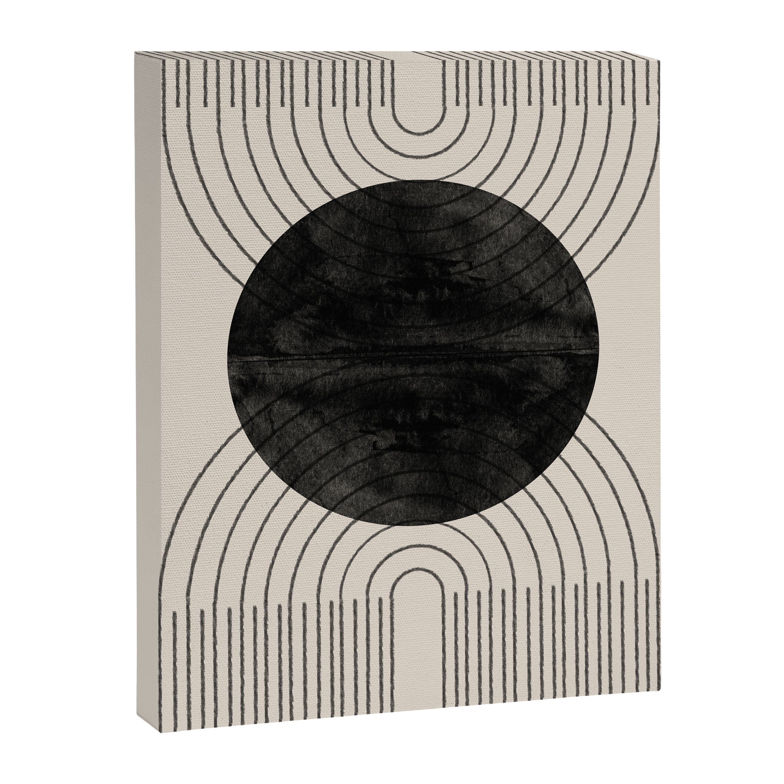 Black Geometric Arch Canvas Print Gallery Image 6