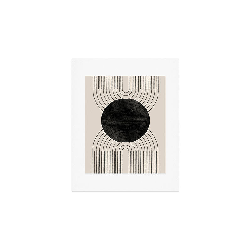 Black Geometric Arch Art Print Gallery Image 1