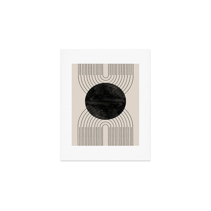 Black Geometric Arch Art Print Gallery Image 1