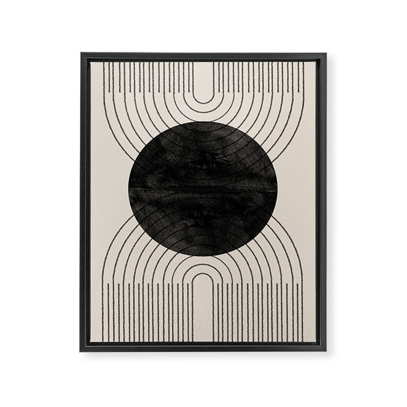 Black Geometric Arch Framed Canvas Print Gallery Image 6
