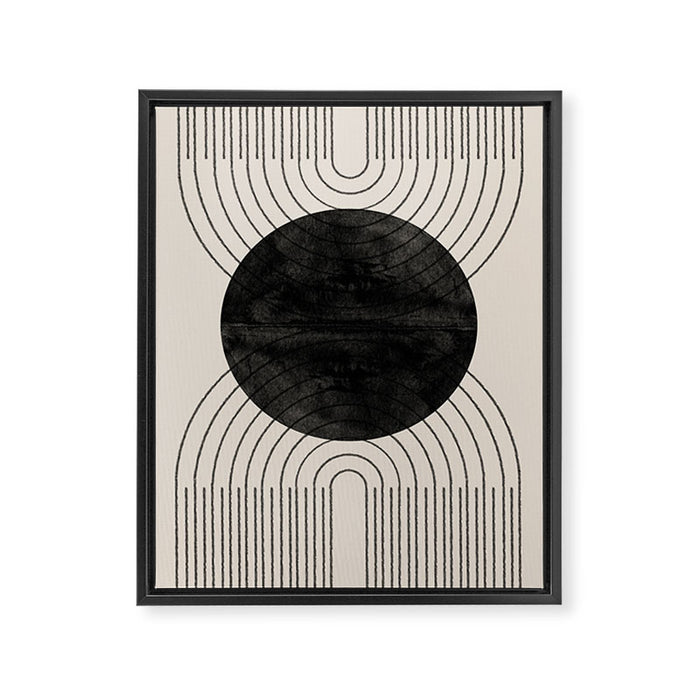 Black Geometric Arch Framed Canvas Print Gallery Image 1
