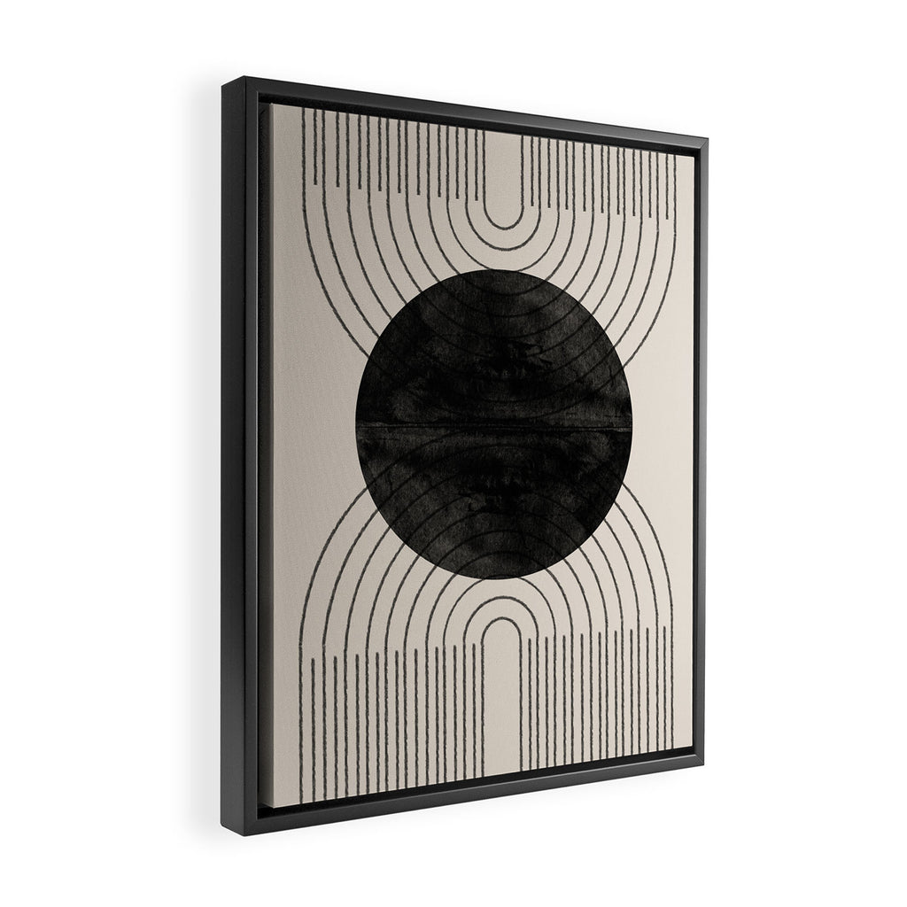 Black Geometric Arch Framed Canvas Print Gallery Image 2