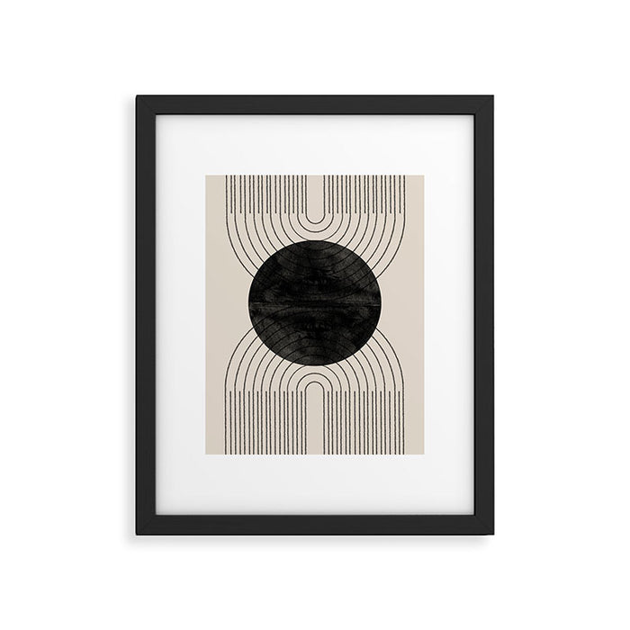 Black Geometric Arch Framed Art Print Gallery Image 1