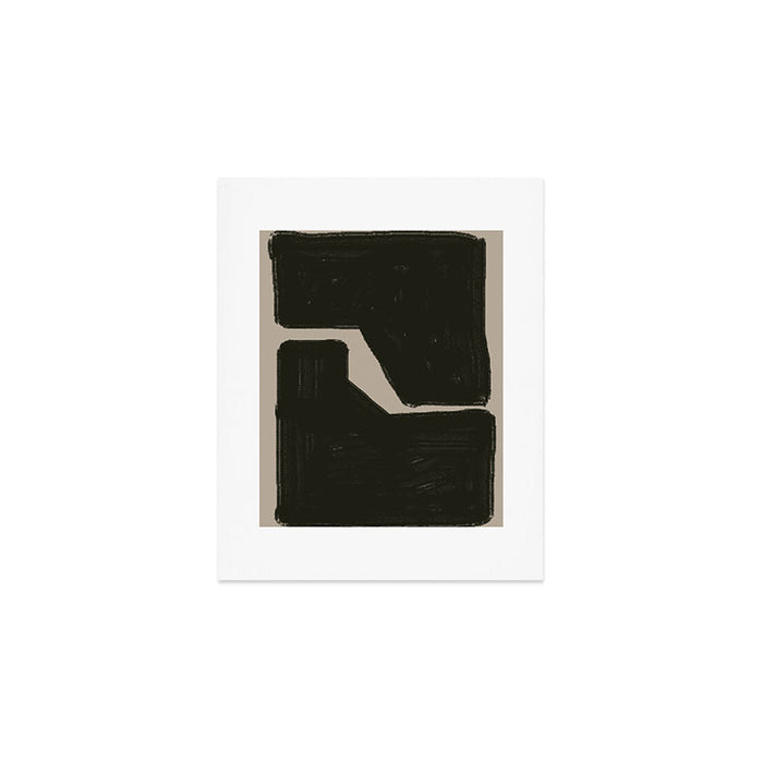 Black Geometric Shapes Art Print Gallery Image 1