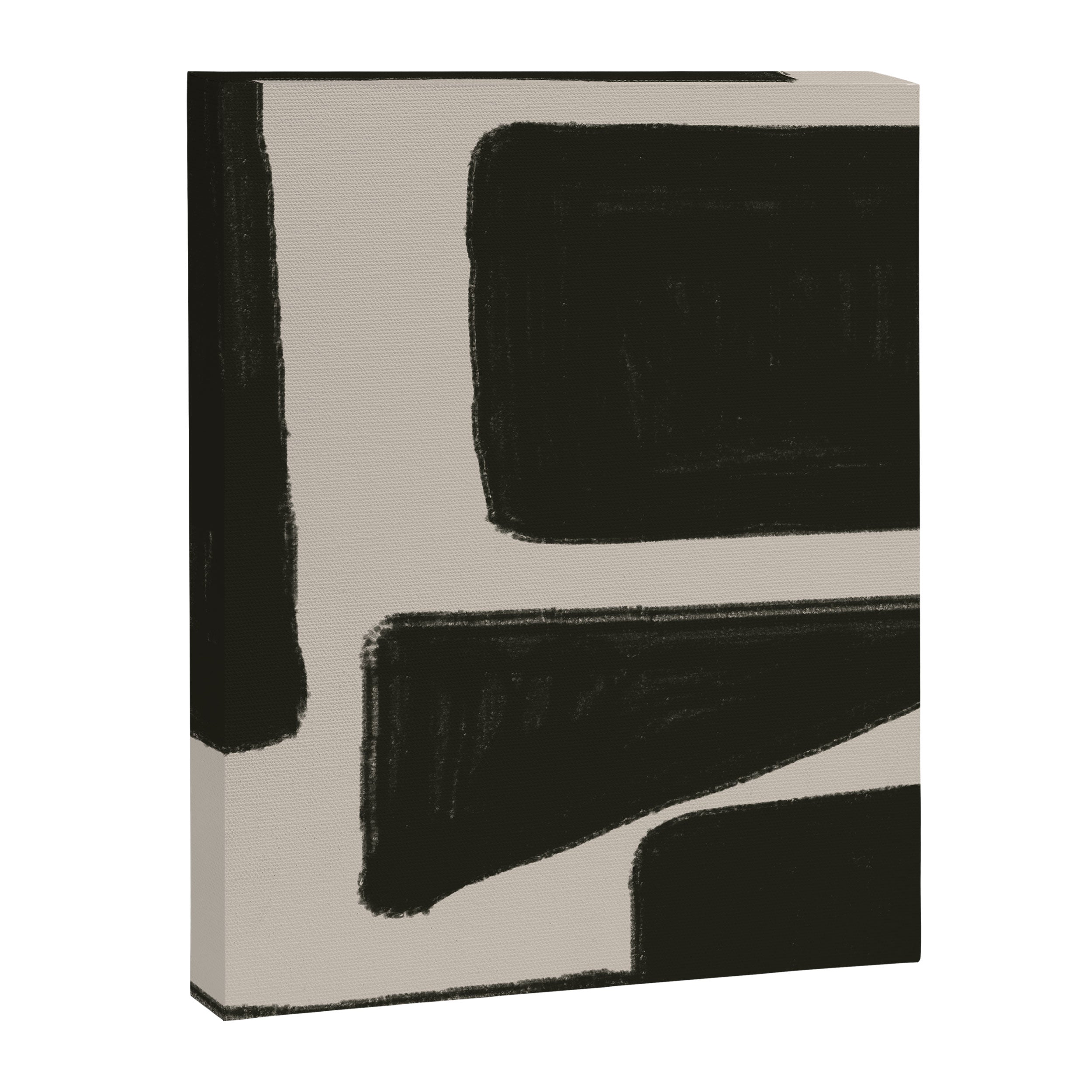 Black Geometric Shapes  Canvas Print Gallery Image 6