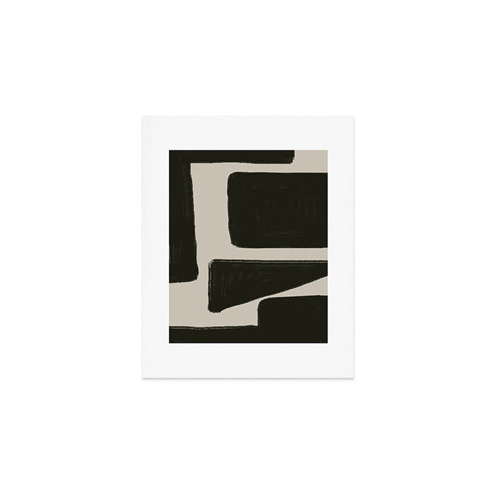 Black Geometric Shapes  Art Print Gallery Image 1