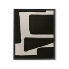 Black Geometric Shapes  Framed Canvas Print Gallery Image 6
