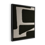 Black Geometric Shapes  Framed Canvas Print Gallery Image 2