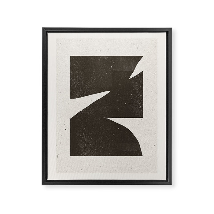 Black Inner Object Framed Canvas Print Gallery Image 1