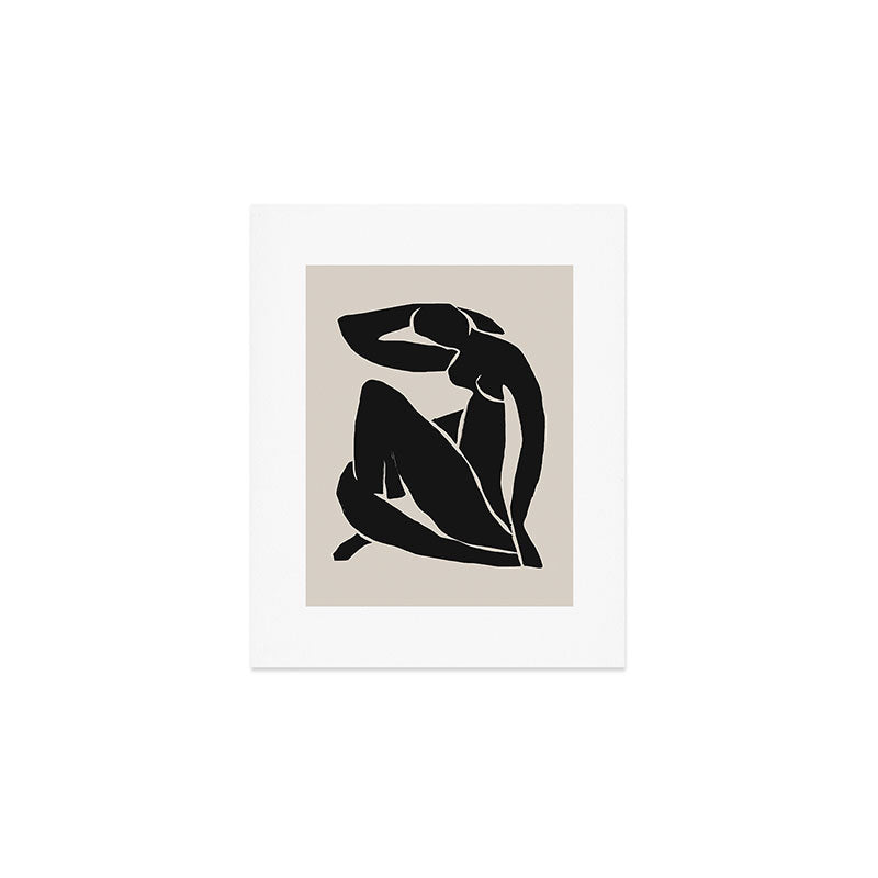 Black Nude Woman  Art Print Gallery Image 1