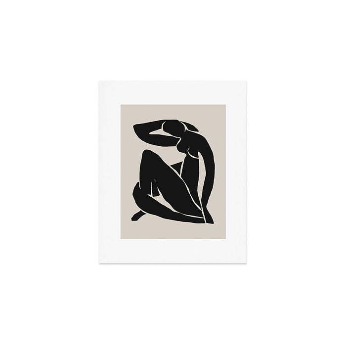 Black Nude Woman  Art Print Gallery Image 1