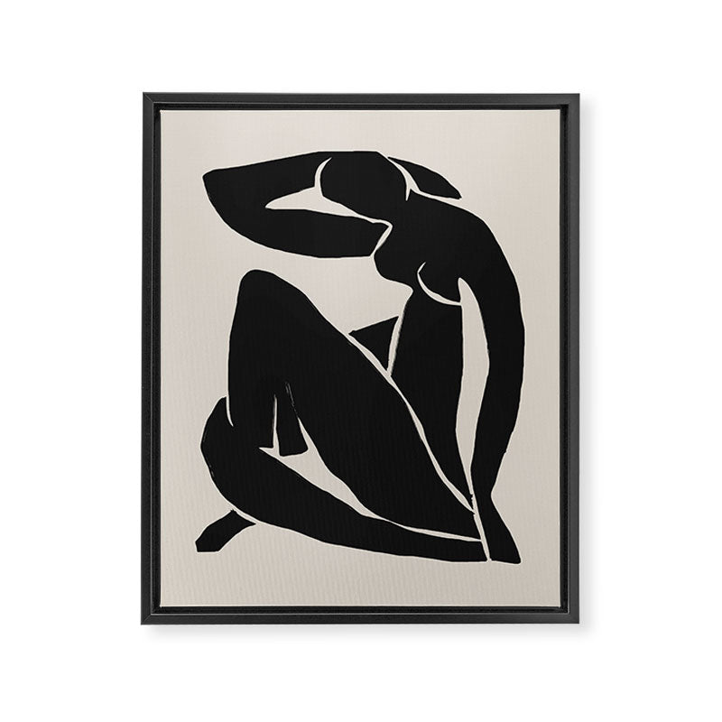Black Nude Woman  Framed Canvas Print Gallery Image 6