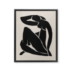 Black Nude Woman  Framed Canvas Print Gallery Image 6
