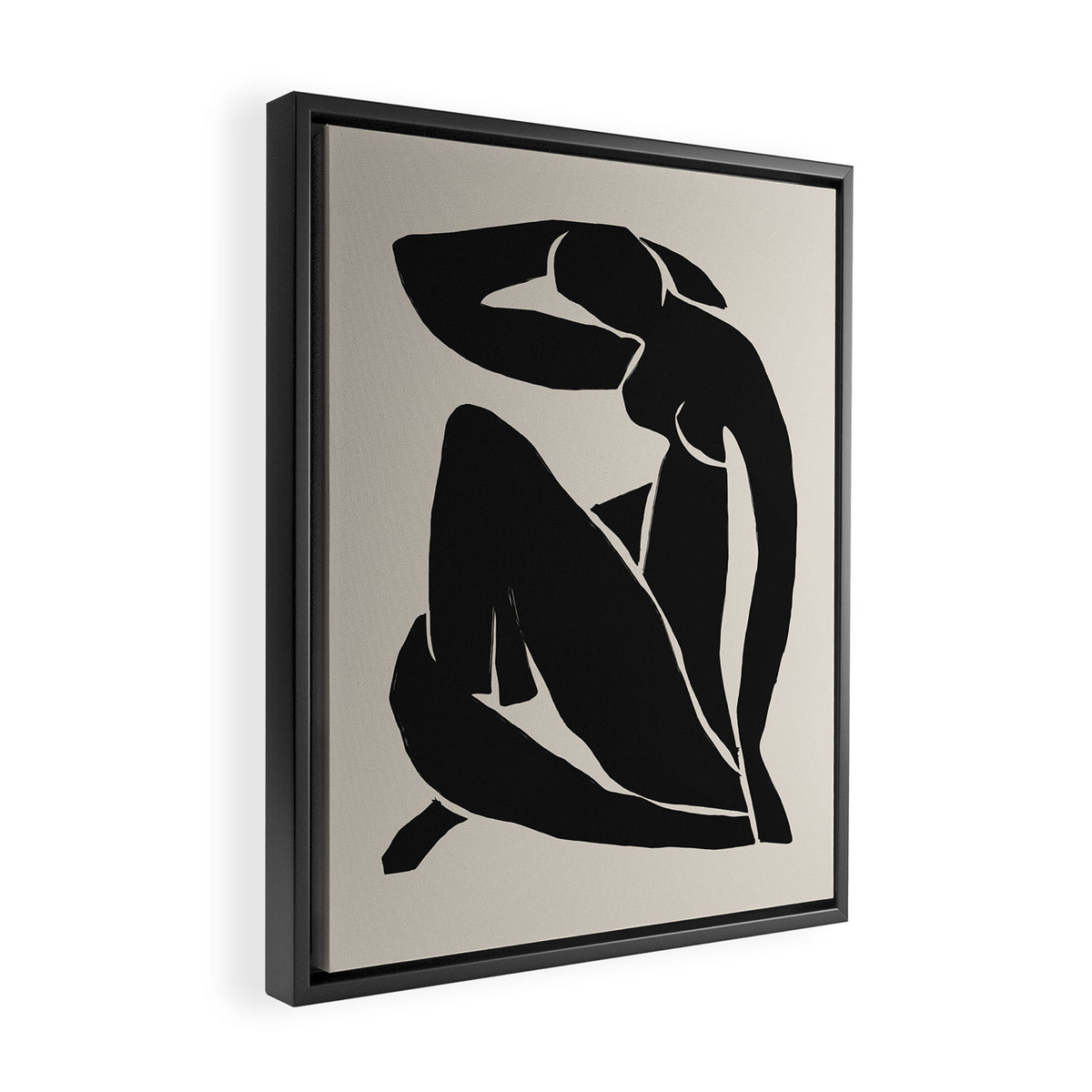 Black Nude Woman  Framed Canvas Print Gallery Image 2