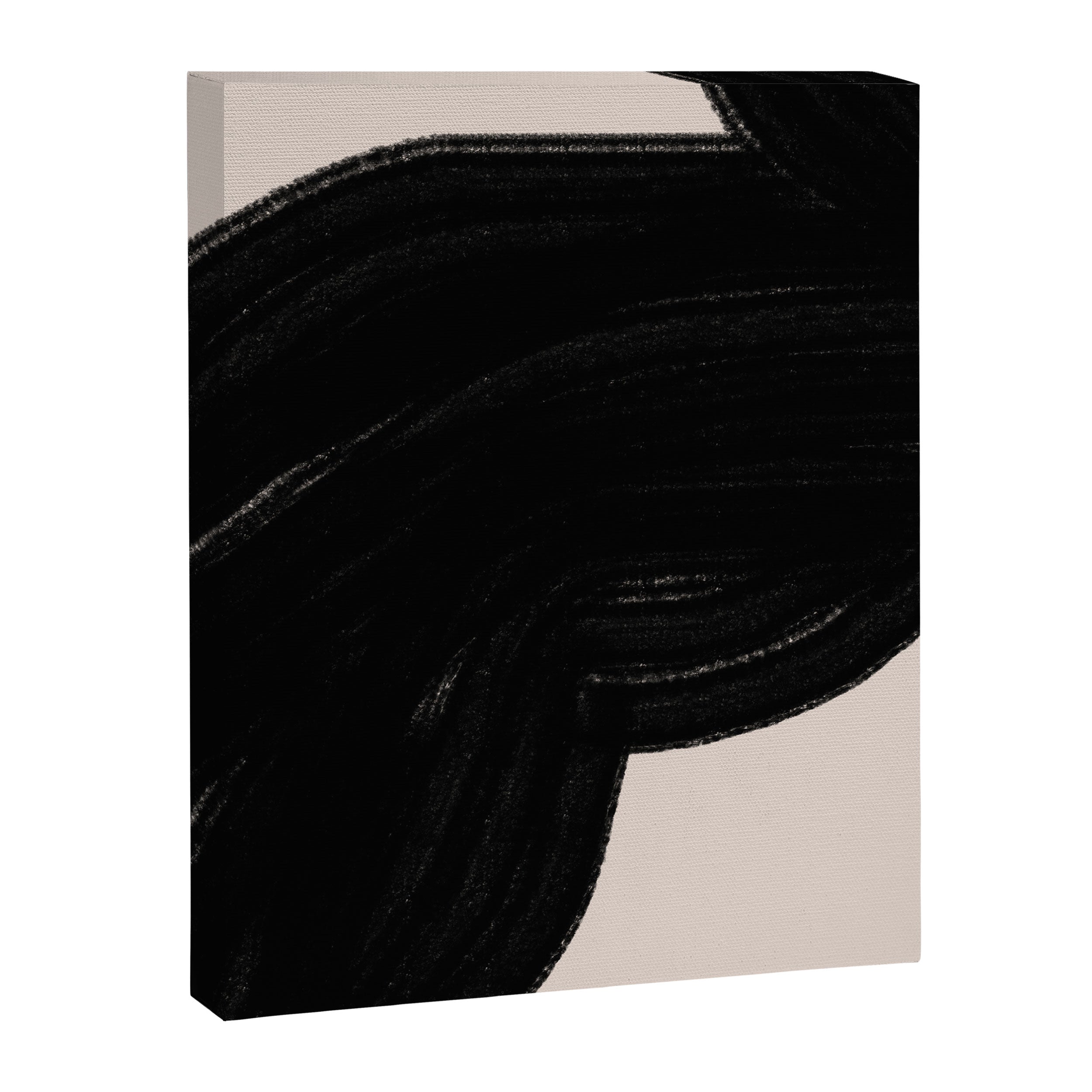 Black Shape Modern Artwork Canvas Print Gallery Image 6