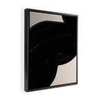 Black Shape Modern Artwork Framed Canvas Print Gallery Image 2