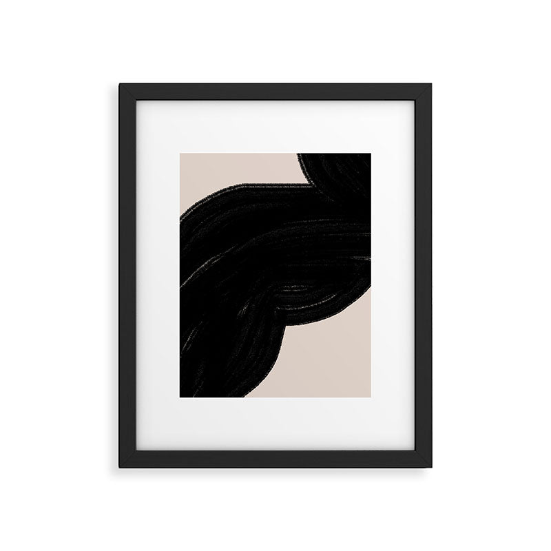 Black Shape Modern Artwork Framed Art Print Gallery Image 5