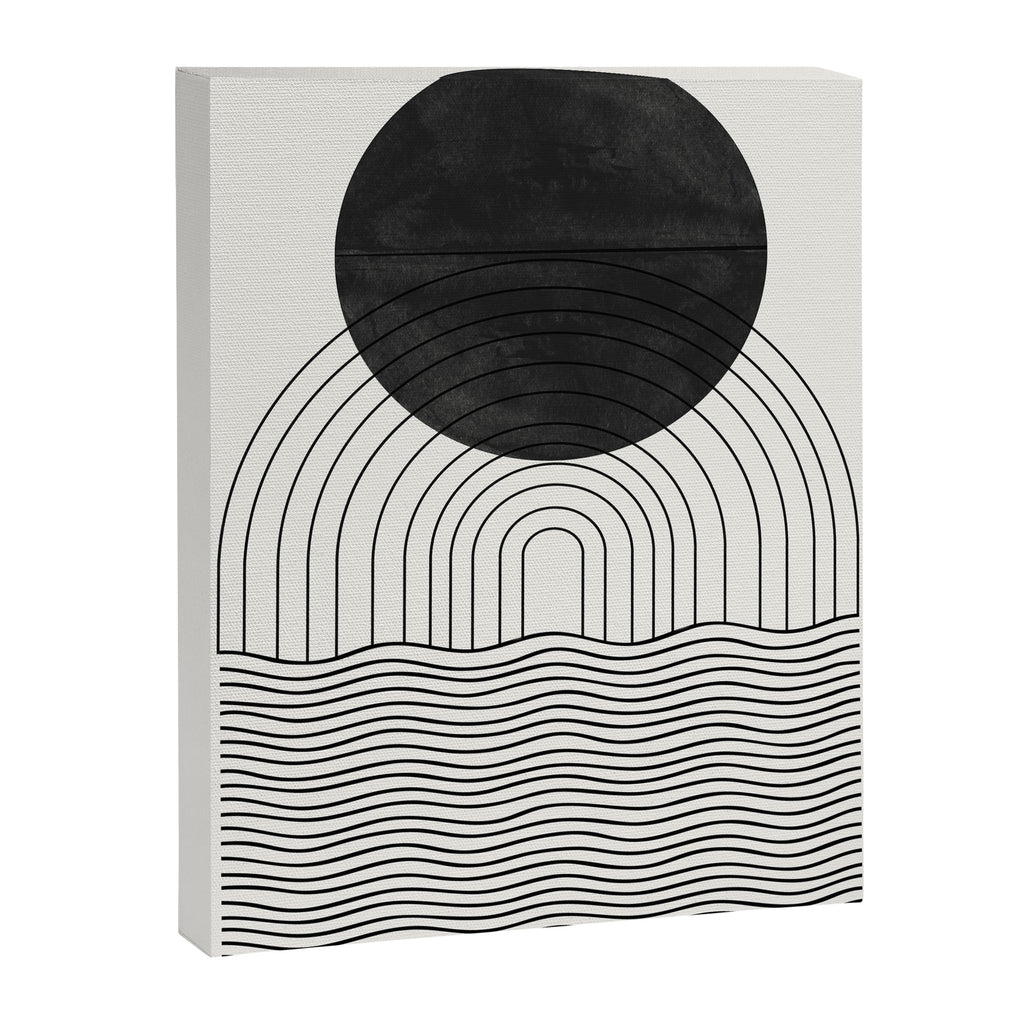 Black Sun by the ocean Canvas Print Gallery Image 6