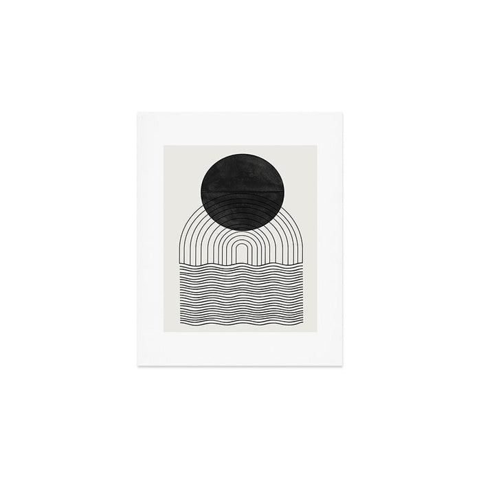 Black Sun by the ocean Art Print Gallery Image 1