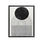 Black Sun by the ocean Framed Canvas Print Gallery Image 6