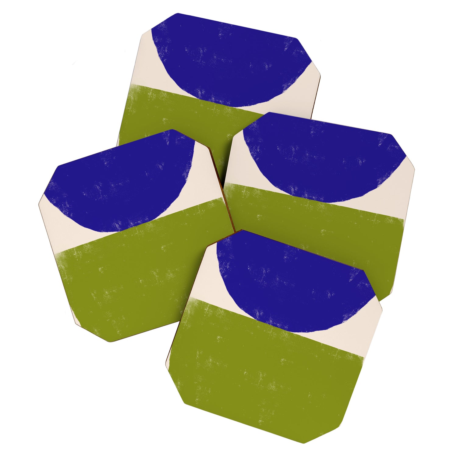 Blue and Green Objects Coaster Gallery Image 1